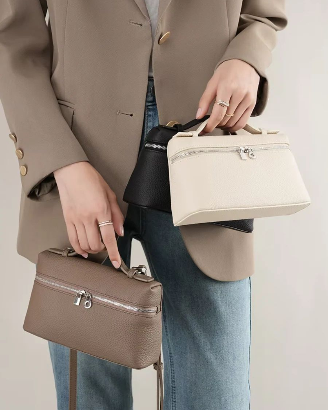 British Lunch Bag- Stone Blue