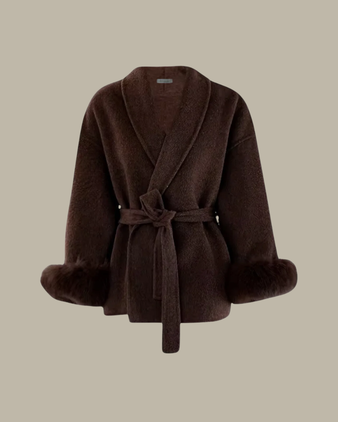 Wool Coat Faux Fur- "Mavie"