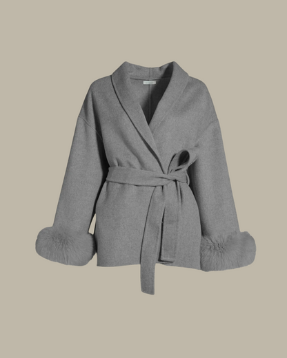 The "Mavie" Coat- Wolf Grey